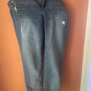 Democracy Distressed Blue Boyfriend Jeans